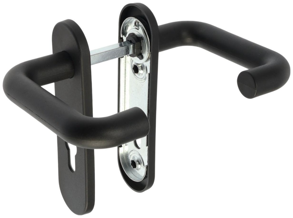Ручки на планке LOCKLAND, для противопожарных замков, цвет черный