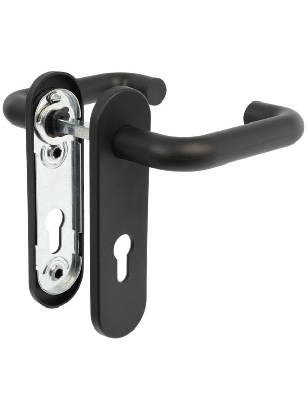 Ручки на планке LOCKLAND, для противопожарных замков, цвет черный