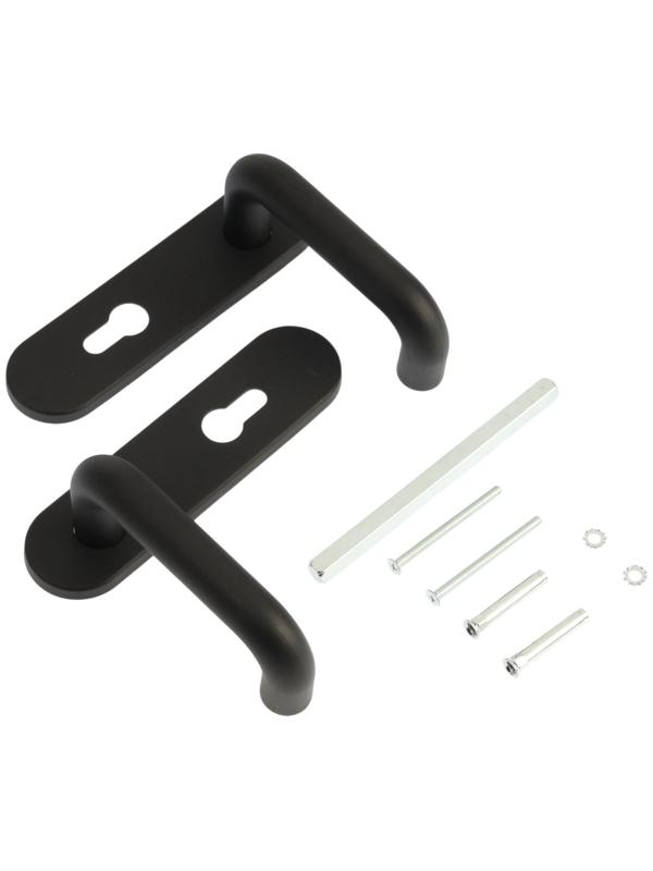 Ручки на планке LOCKLAND, для противопожарных замков, цвет черный