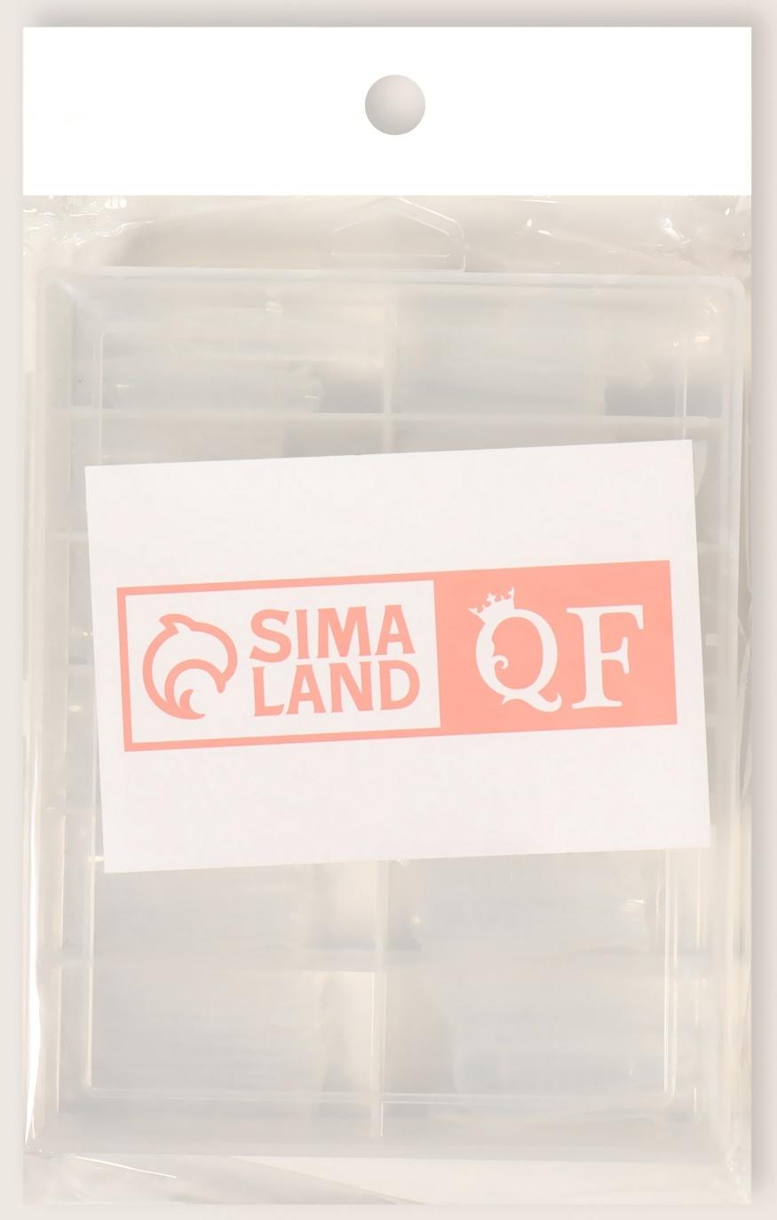 Верхние формы для наращивания, набор 120 шт, форма балерина, прозрачные