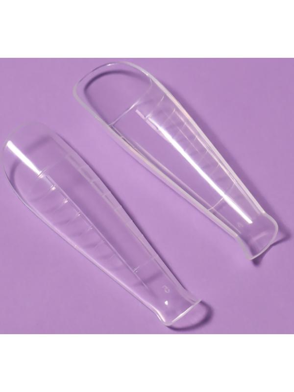 Верхние формы для наращивания, набор 120 шт, форма балерина, прозрачные