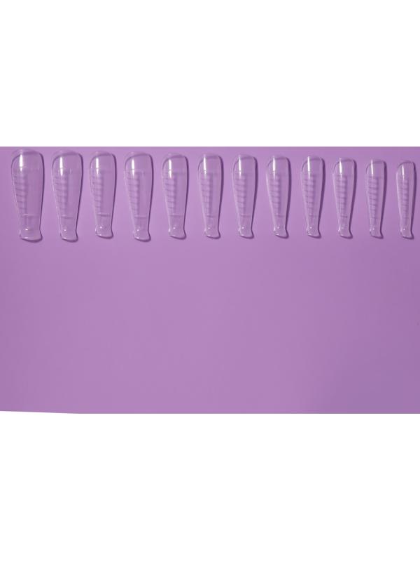 Верхние формы для наращивания, набор 120 шт, форма балерина, прозрачные