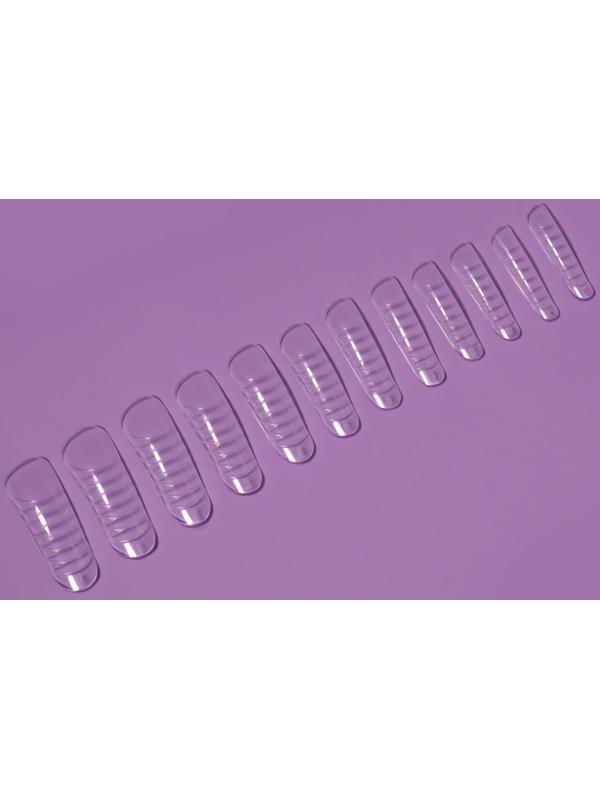 Верхние формы для наращивания, набор 120 шт, форма овал, прозрачные