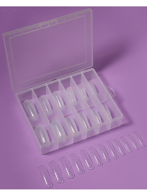 Верхние формы для наращивания, набор 120 шт, форма овал, прозрачные