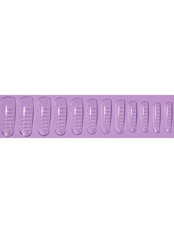 Верхние формы для наращивания, набор 120 шт, форма овал, прозрачные