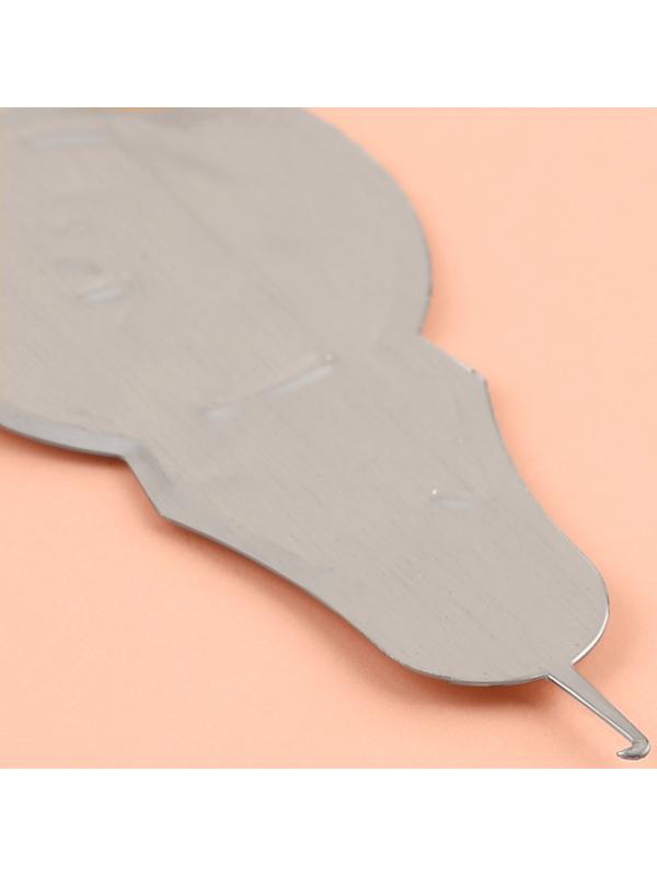 Нитевдеватель металлический, 3.2×1.8 см, цвет серебряный