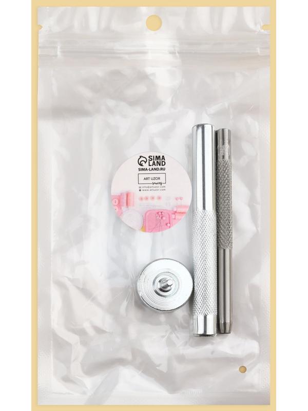 Набор инструментов для ручной установки люверсов №2, d=4 мм, с колодцем