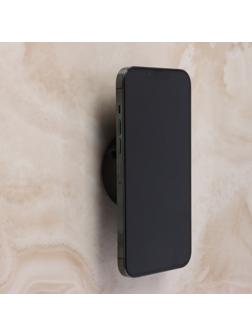 Магнитный держатель для телефона в автомобиль, металл, чёрный, автоматический