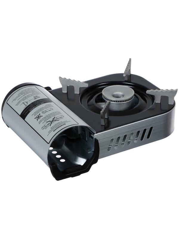 Плита газовая портативная maclay, для кемпинга, 20×25×9 см, серая