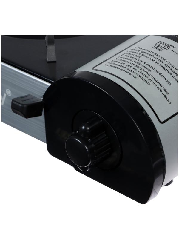 Плита газовая портативная maclay, для кемпинга, 20×25×9 см, серая