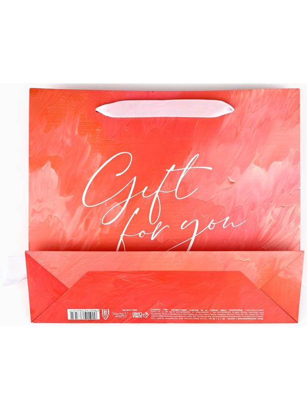 Пакет ламинированный с лентой «С любовью», M 30 × 9 × 26 см