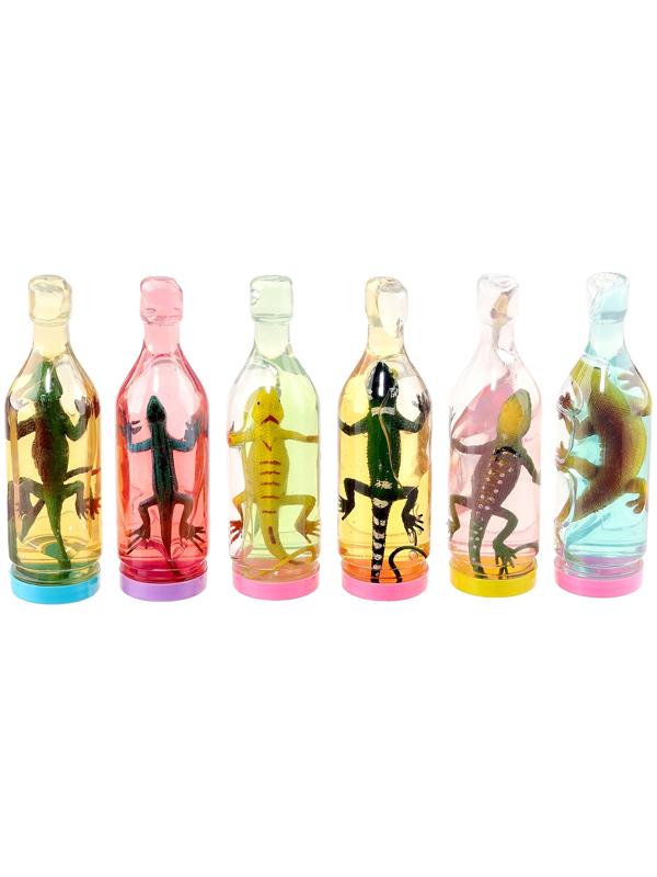 Лизун - слайм «Ящер в бутылке», 13 см, МИКС