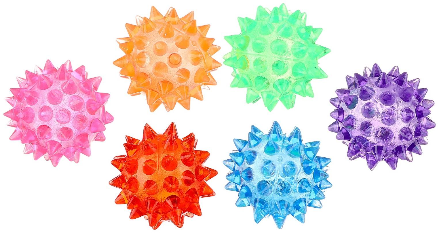 Мяч световой «Ёжик», 3,5 см, цвета МИКС