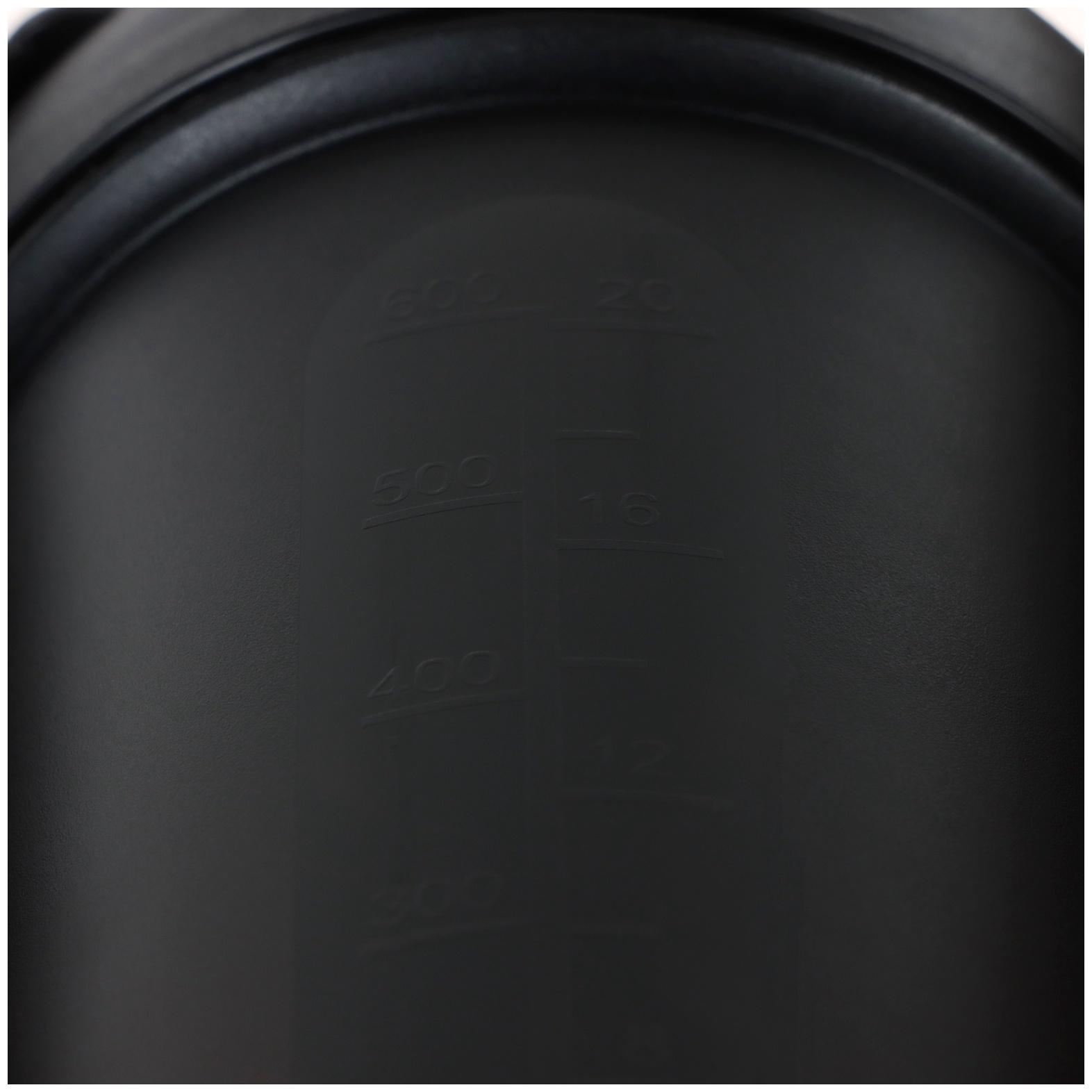 Шейкер для спортивного питания Onlytop, 600 мл, цвет черный