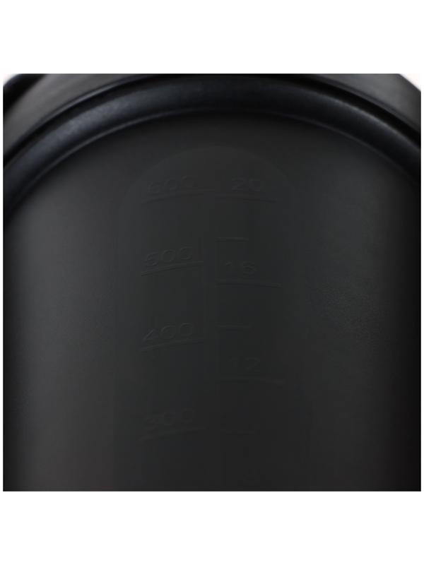 Шейкер для спортивного питания Onlytop, 600 мл, цвет черный