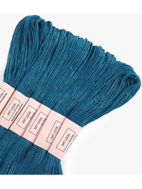 Набор ниток мулине №3842, 8±1 м, 6 шт., синий