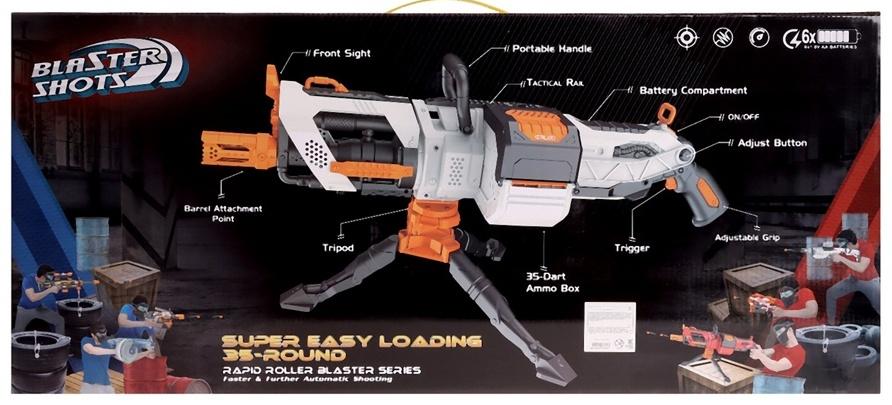 Бластер «Скорострел», стреляет мягкими пулями, работает на батарейках