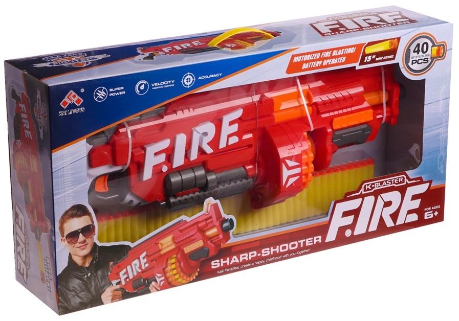 Бластер «Огненный», стреляет мягкими пулями, работает на батарейках
