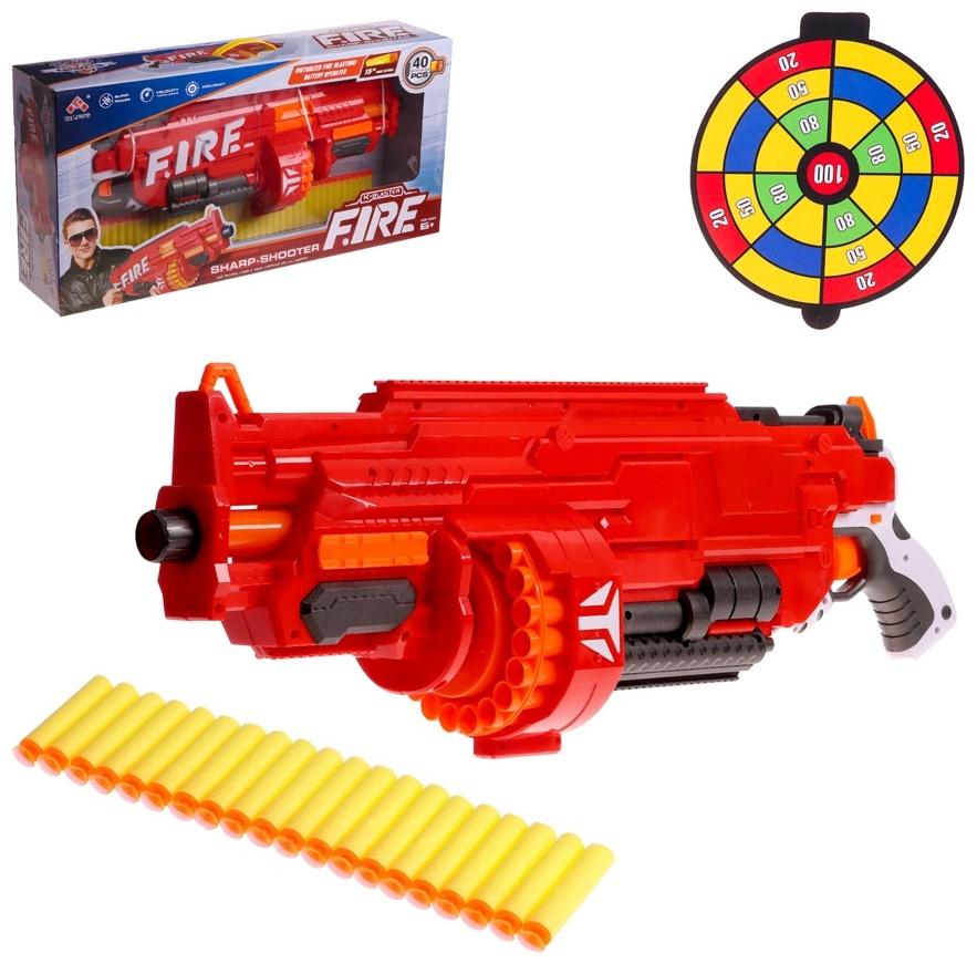 Бластер «Огненный», стреляет мягкими пулями, работает на батарейках
