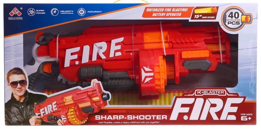 Бластер «Огненный», стреляет мягкими пулями, работает на батарейках