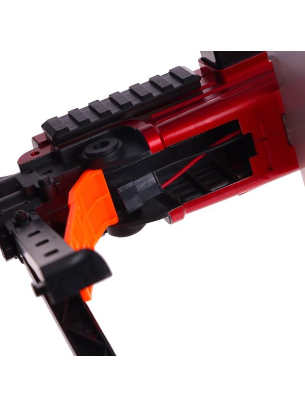 Пулемет «Годзилио», стрельба, гильзы разлетаются, аккумулятор