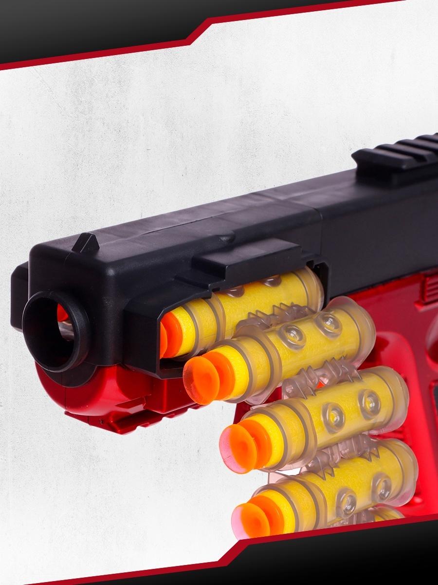 Пистолет «Глок», стреляет мягкими пулями, ленточная подача