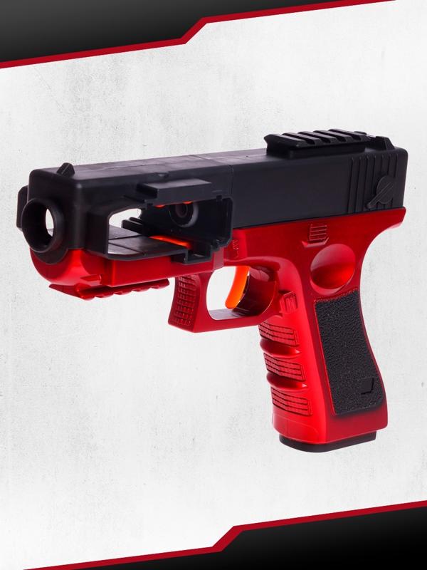 Пистолет «Глок», стреляет мягкими пулями, ленточная подача