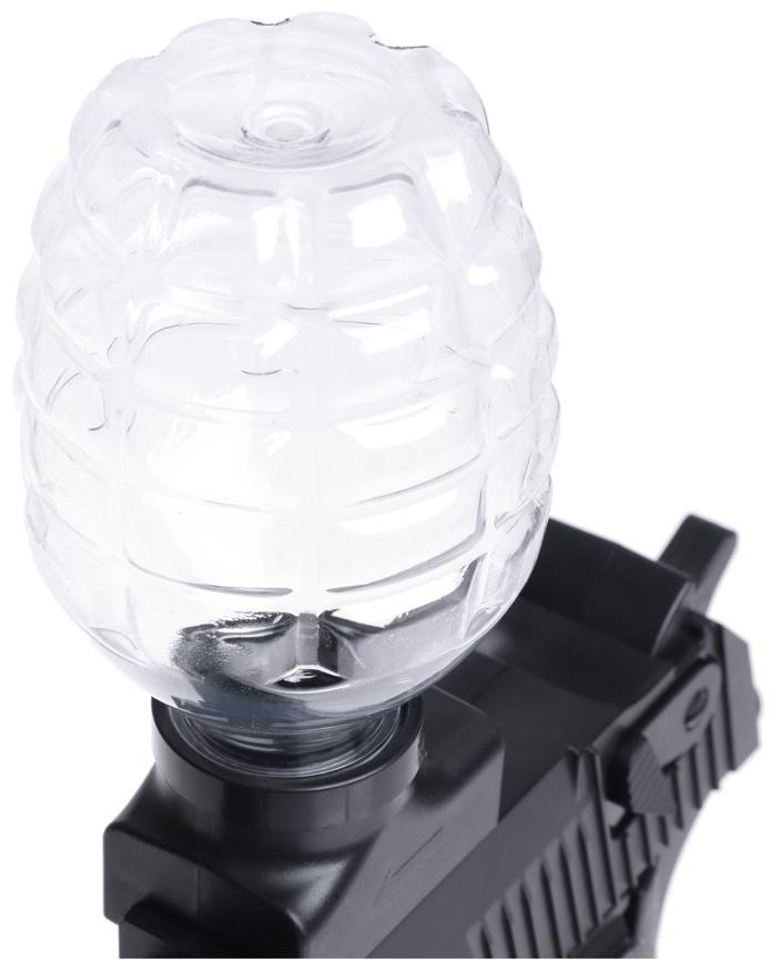 Пистолет Black,стреляет гелевыми пульками, подвижный затвор, аккумулятор 3.7V