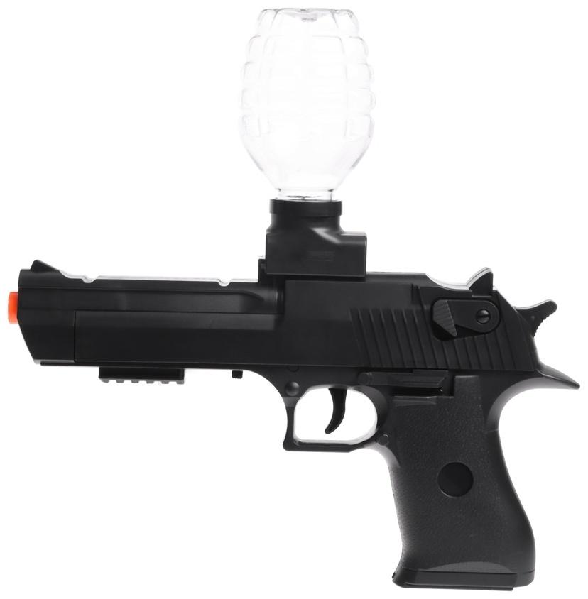 Пистолет Black,стреляет гелевыми пульками, подвижный затвор, аккумулятор 3.7V