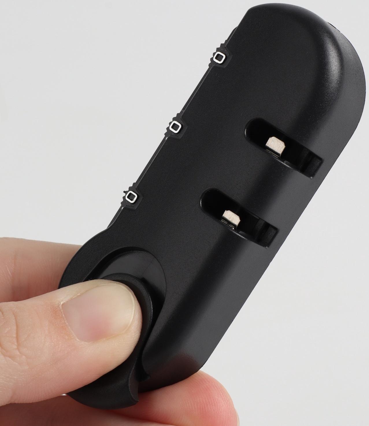 Замок кодовый для чемодана, с креплениями, 3,3 × 8,3 × 1,8 см, цвет чёрный