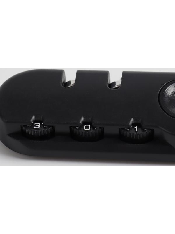 Замок кодовый для чемодана, с креплениями, 3,3 × 8,3 × 1,8 см, цвет чёрный