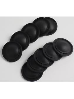 Ножки для чемодана, круглые, d 40 × 8 мм, набор 10 шт, цвет чёрный