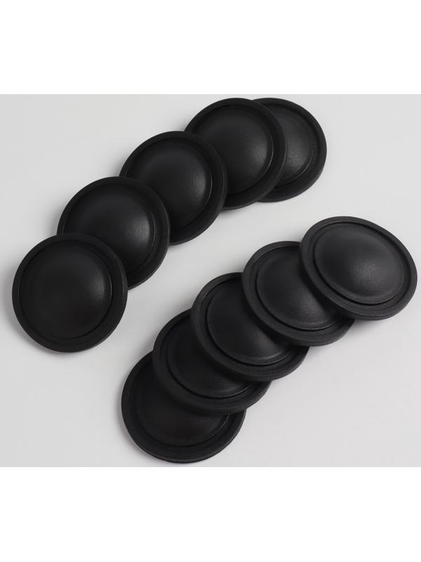 Ножки для чемодана, круглые, d 40 × 8 мм, набор 10 шт, цвет чёрный