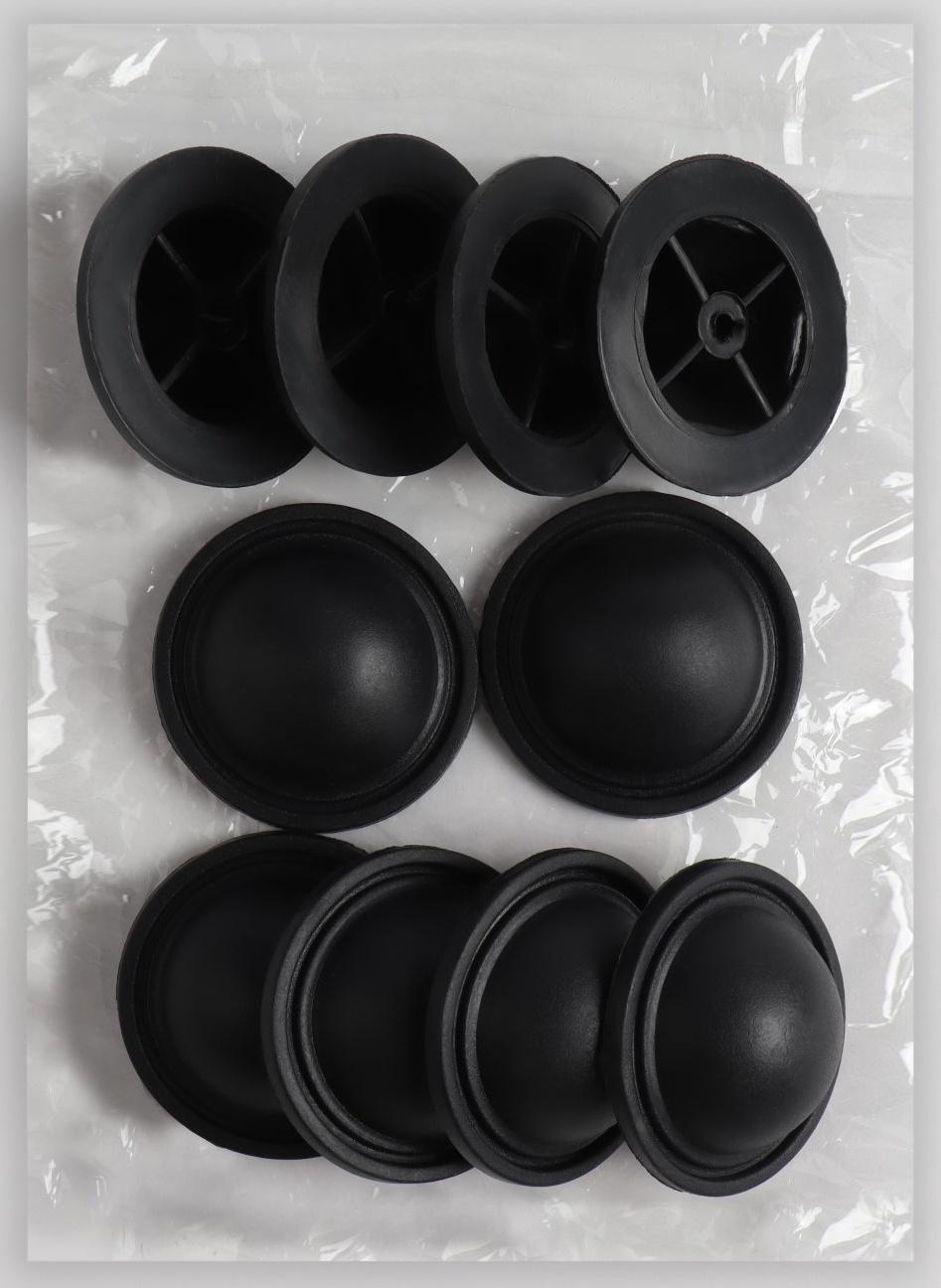 Ножки для чемодана, круглые, d 40 × 15 мм, набор 10 шт, цвет чёрный