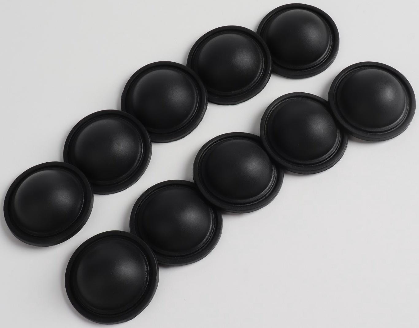 Ножки для чемодана, круглые, d 40 × 15 мм, набор 10 шт, цвет чёрный