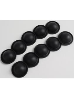 Ножки для чемодана, круглые, d 40 × 15 мм, набор 10 шт, цвет чёрный