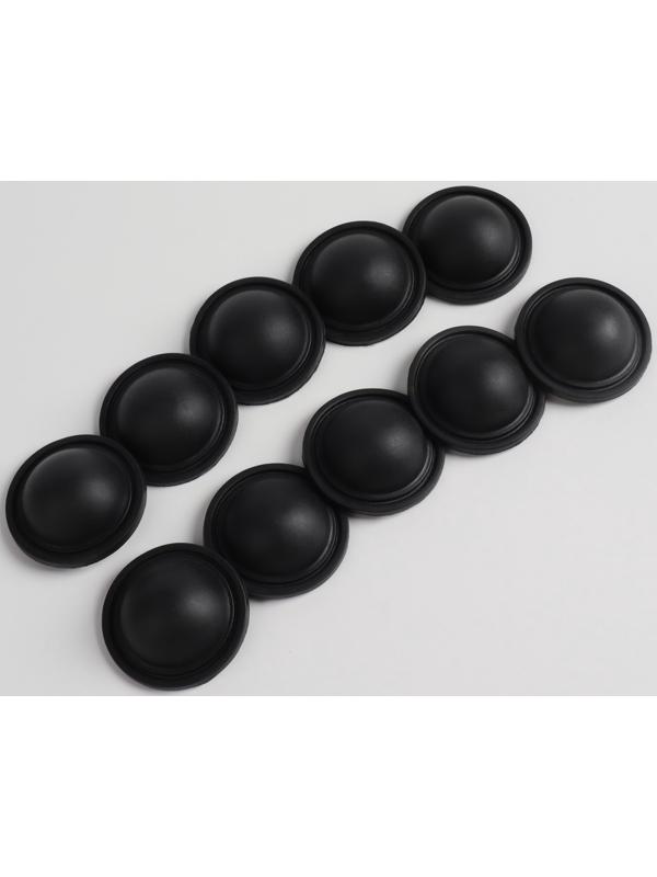 Ножки для чемодана, круглые, d 40 × 15 мм, набор 10 шт, цвет чёрный