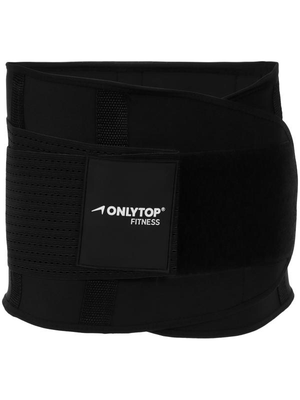 Пояс на талию ONLYTOP fitness, размер L-XL, цвет черный, для похудения
