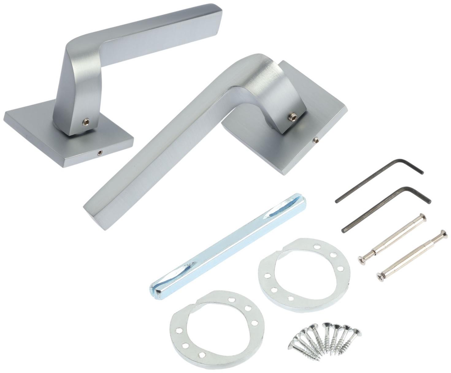 Ручка раздельная LOCKLAND 006 MSC, цвет матовый сатиновый хром