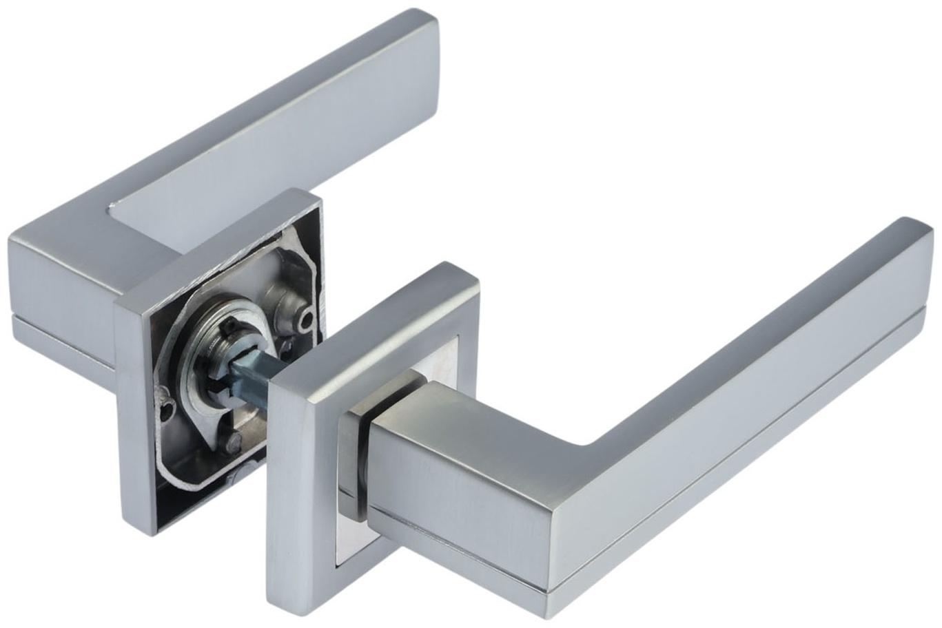 Ручка раздельная LOCKLAND 010 MSC, цвет матовый сатиновый хром