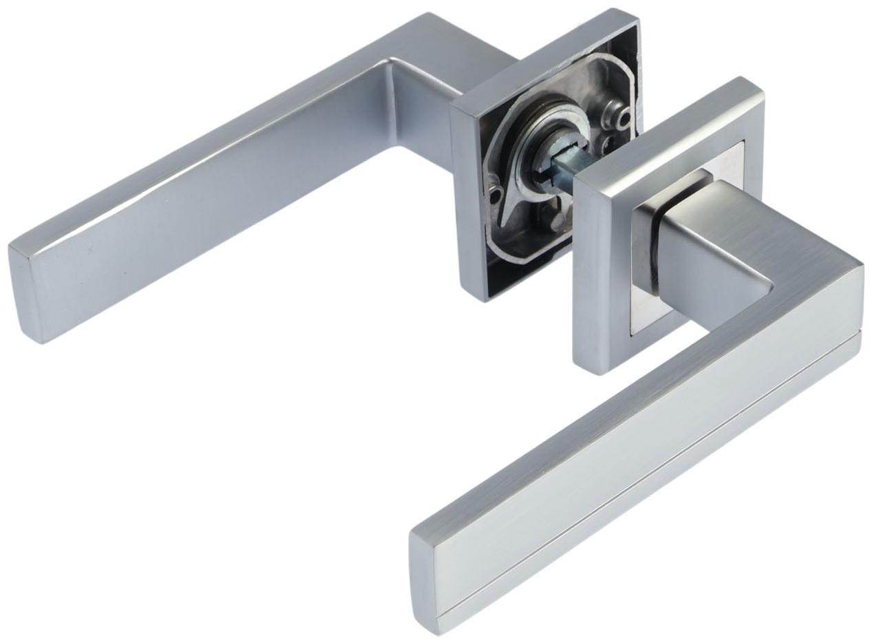 Ручка раздельная LOCKLAND 010 MSC, цвет матовый сатиновый хром