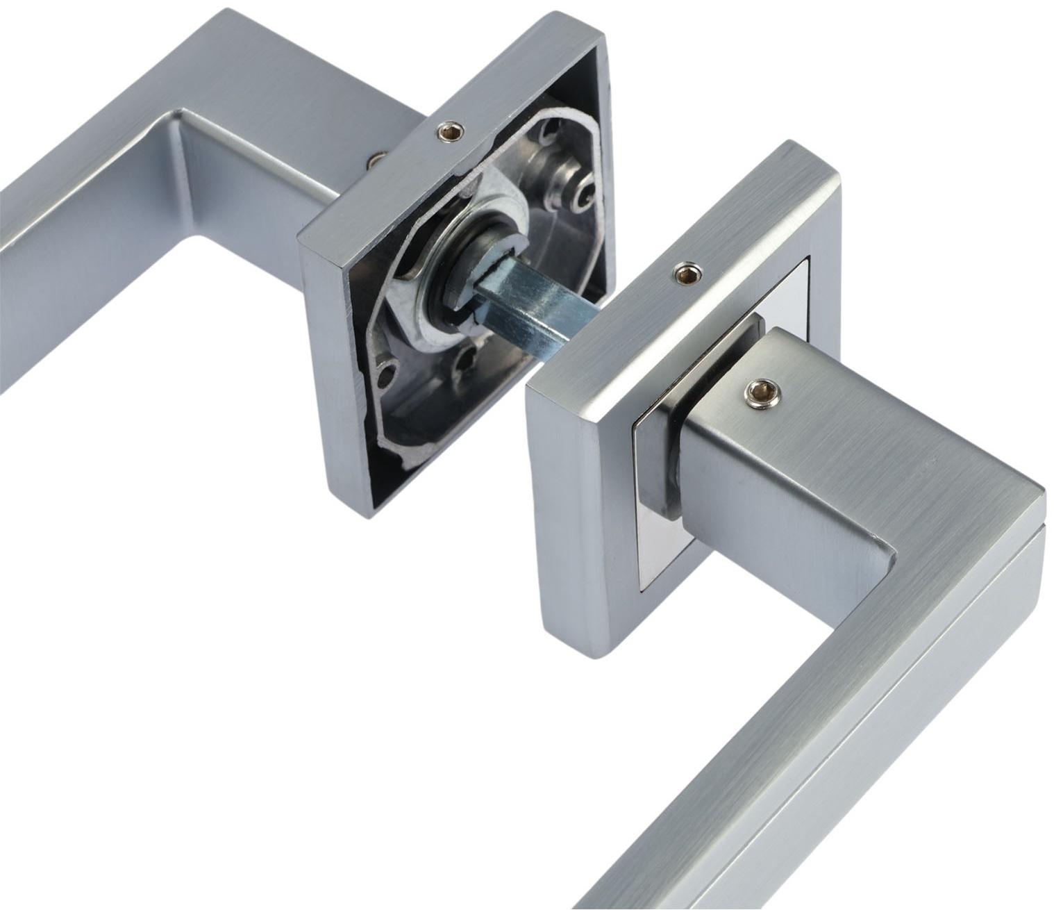 Ручка раздельная LOCKLAND 010 MSC, цвет матовый сатиновый хром