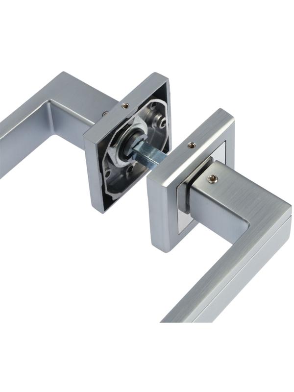 Ручка раздельная LOCKLAND 010 MSC, цвет матовый сатиновый хром