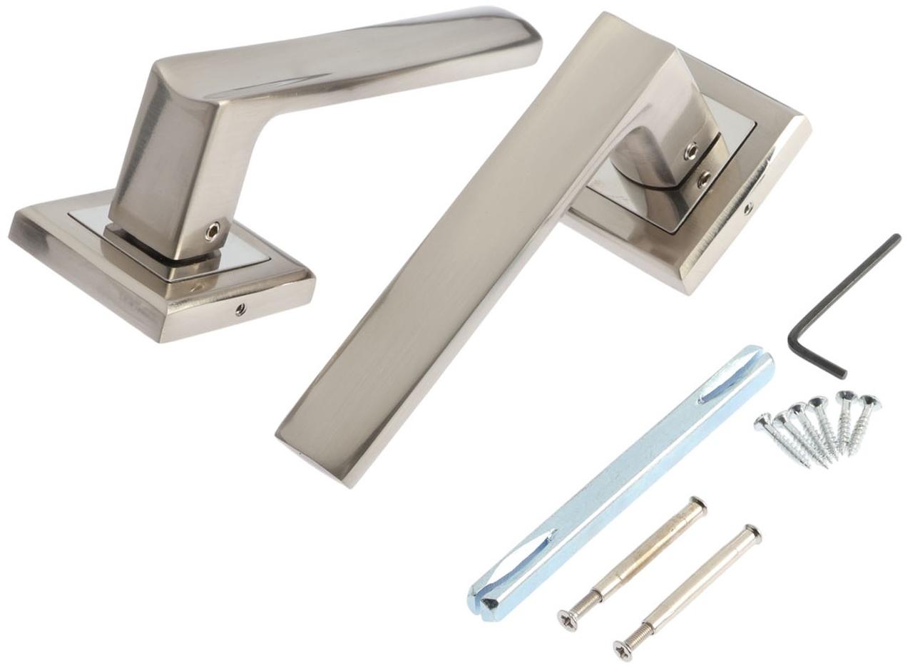 Ручка раздельная LOCKLAND 009 SN, цвет сатиновый никель