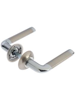 Ручка раздельная LOCKLAND 012 SN/CP, цвет сатиновый никель/хром