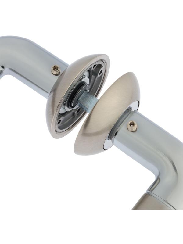 Ручка раздельная LOCKLAND 012 SN/CP, цвет сатиновый никель/хром