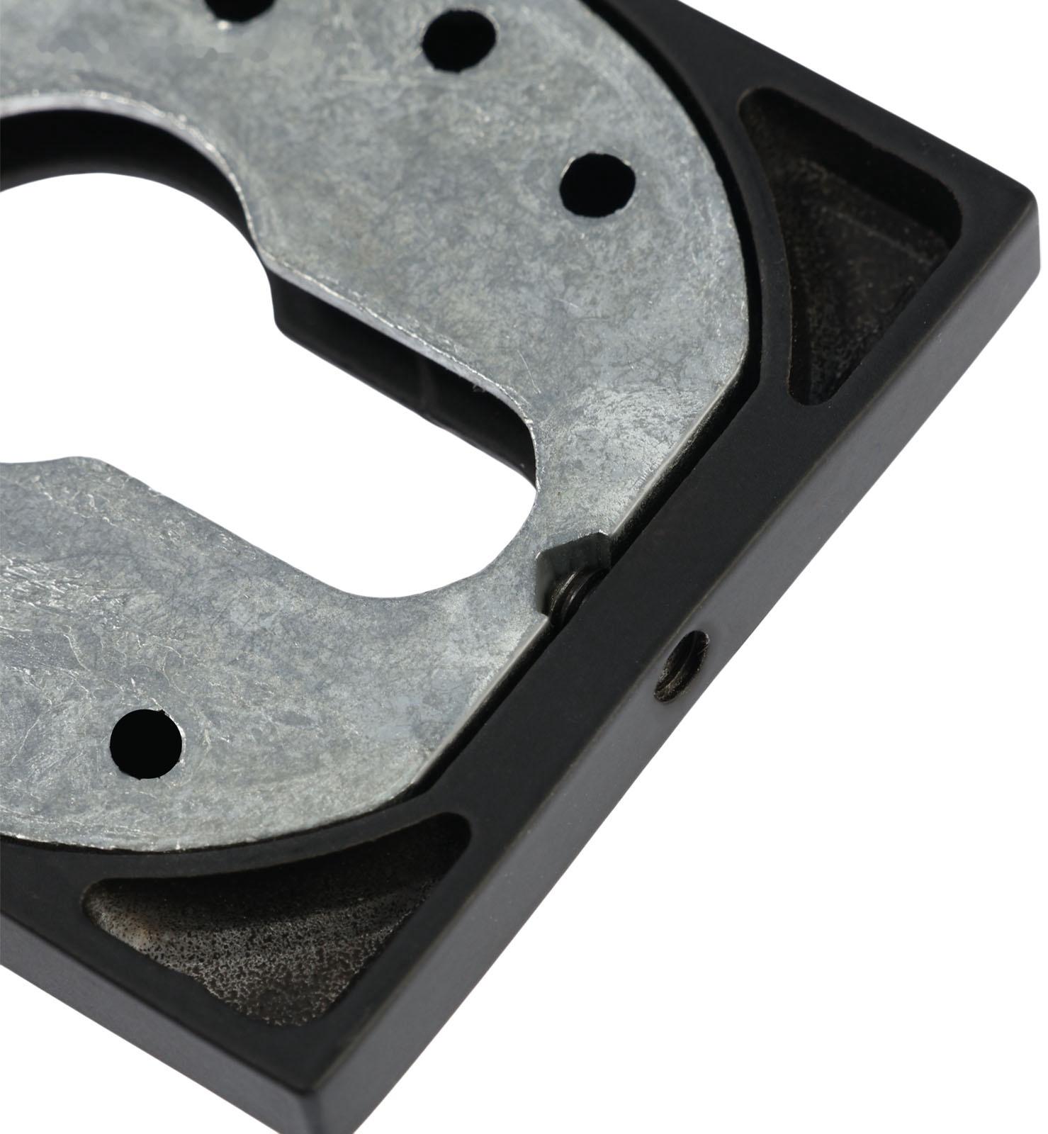 Накладка на цилиндровый механизм LOCKLAND, квадратная, с креплением, цвет черный