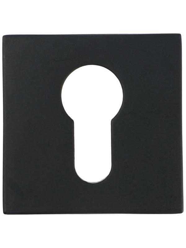 Накладка на цилиндровый механизм LOCKLAND, квадратная, с креплением, цвет черный