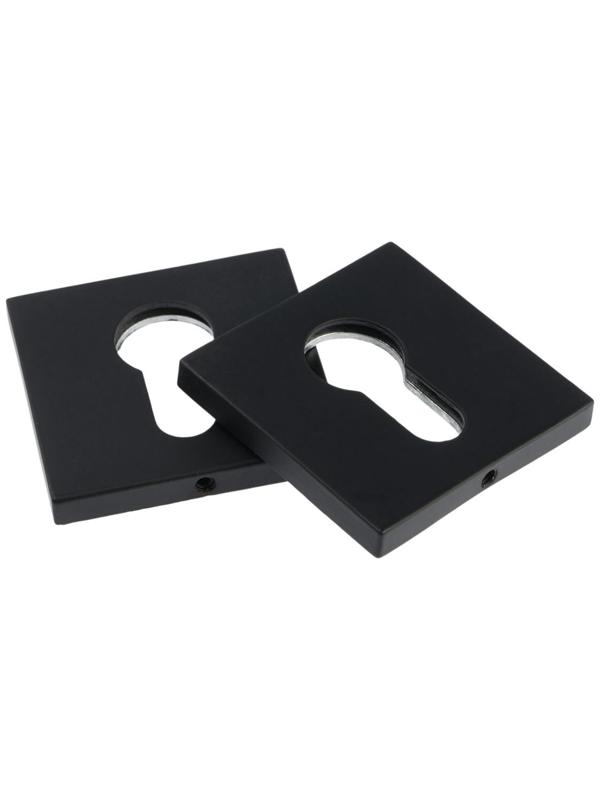 Накладка на цилиндровый механизм LOCKLAND, квадратная, с креплением, цвет черный