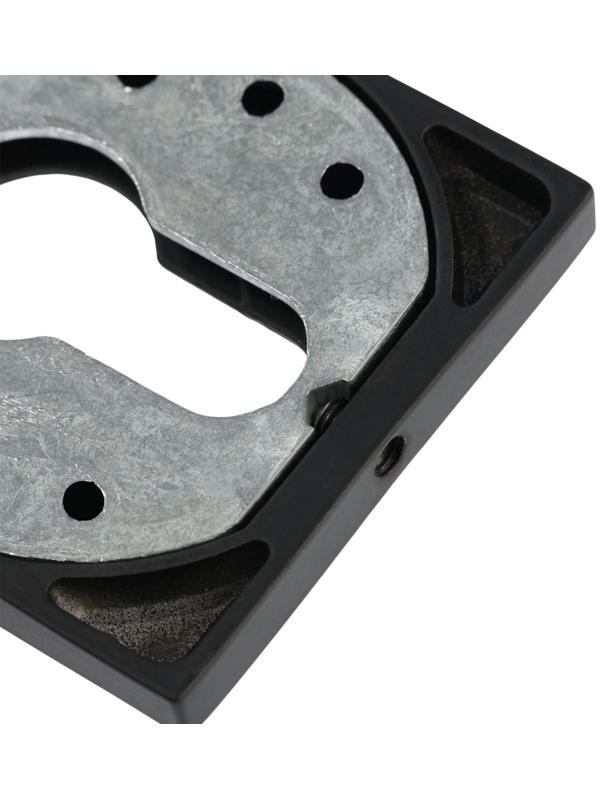 Накладка на цилиндровый механизм LOCKLAND, квадратная, с креплением, цвет черный